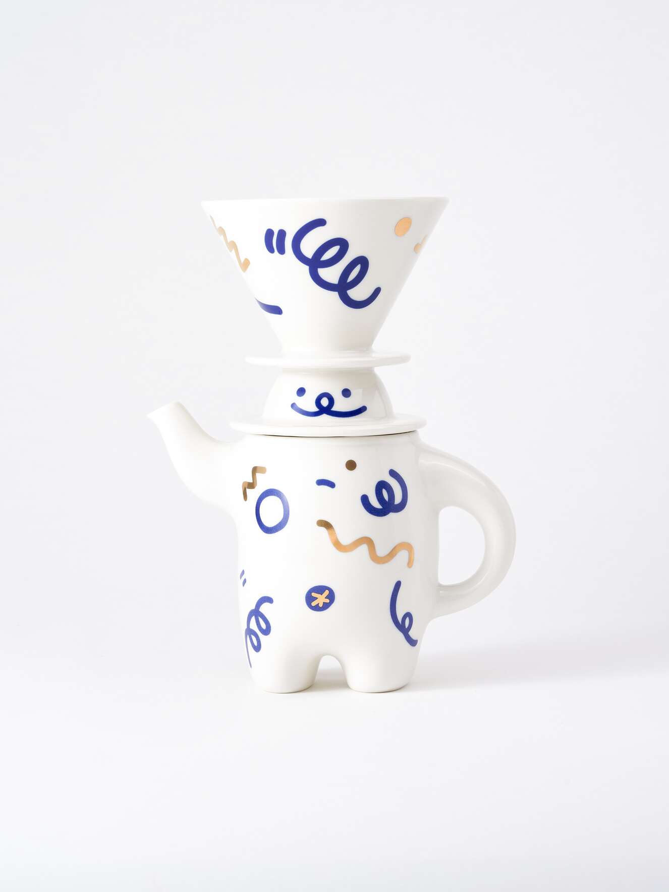 Brew Buddy - Elegant Porcelain Teapot & Coffee Pot