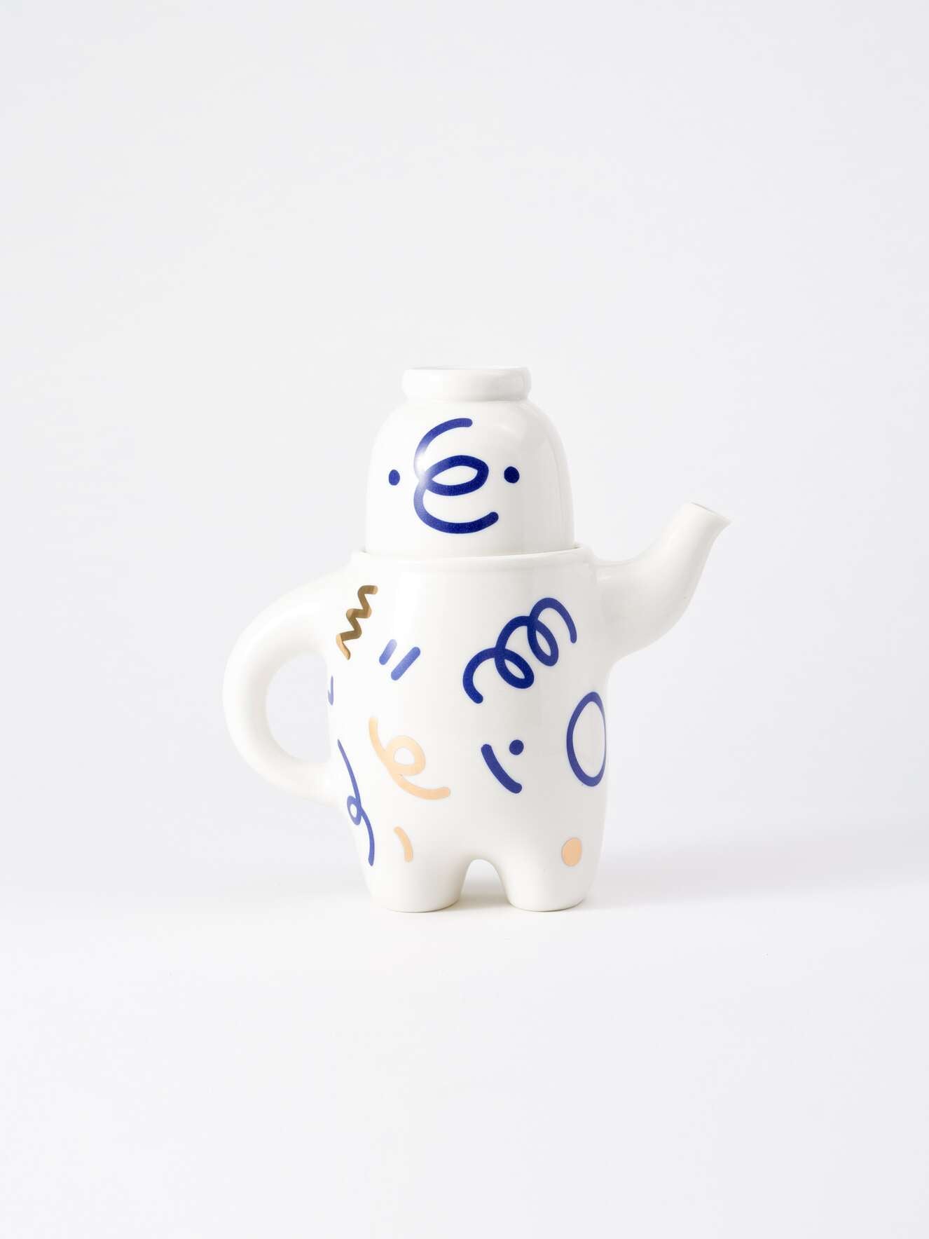Brew Buddy - Elegant Porcelain Teapot & Coffee Pot