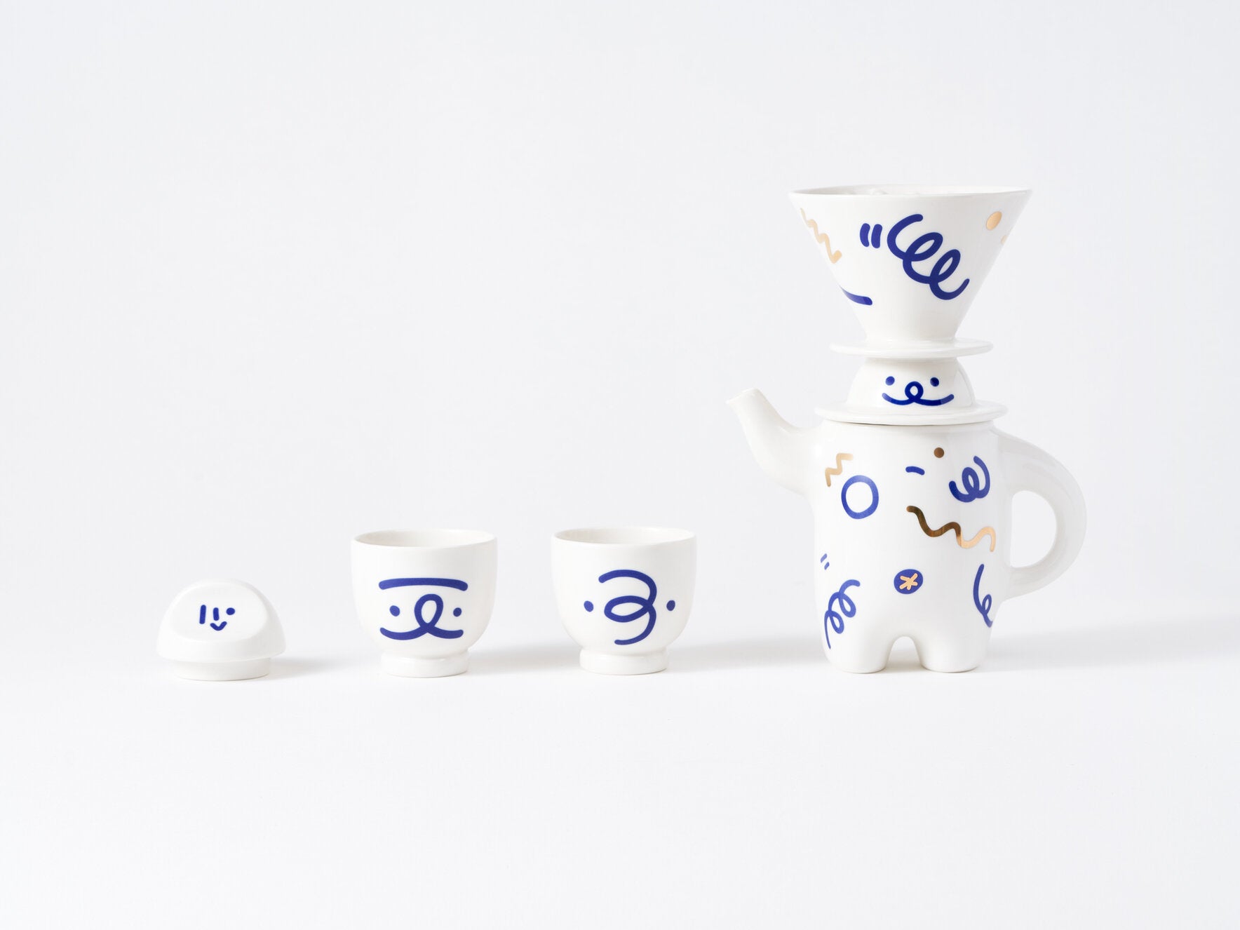 Brew Buddy - Elegant Porcelain Teapot & Coffee Pot