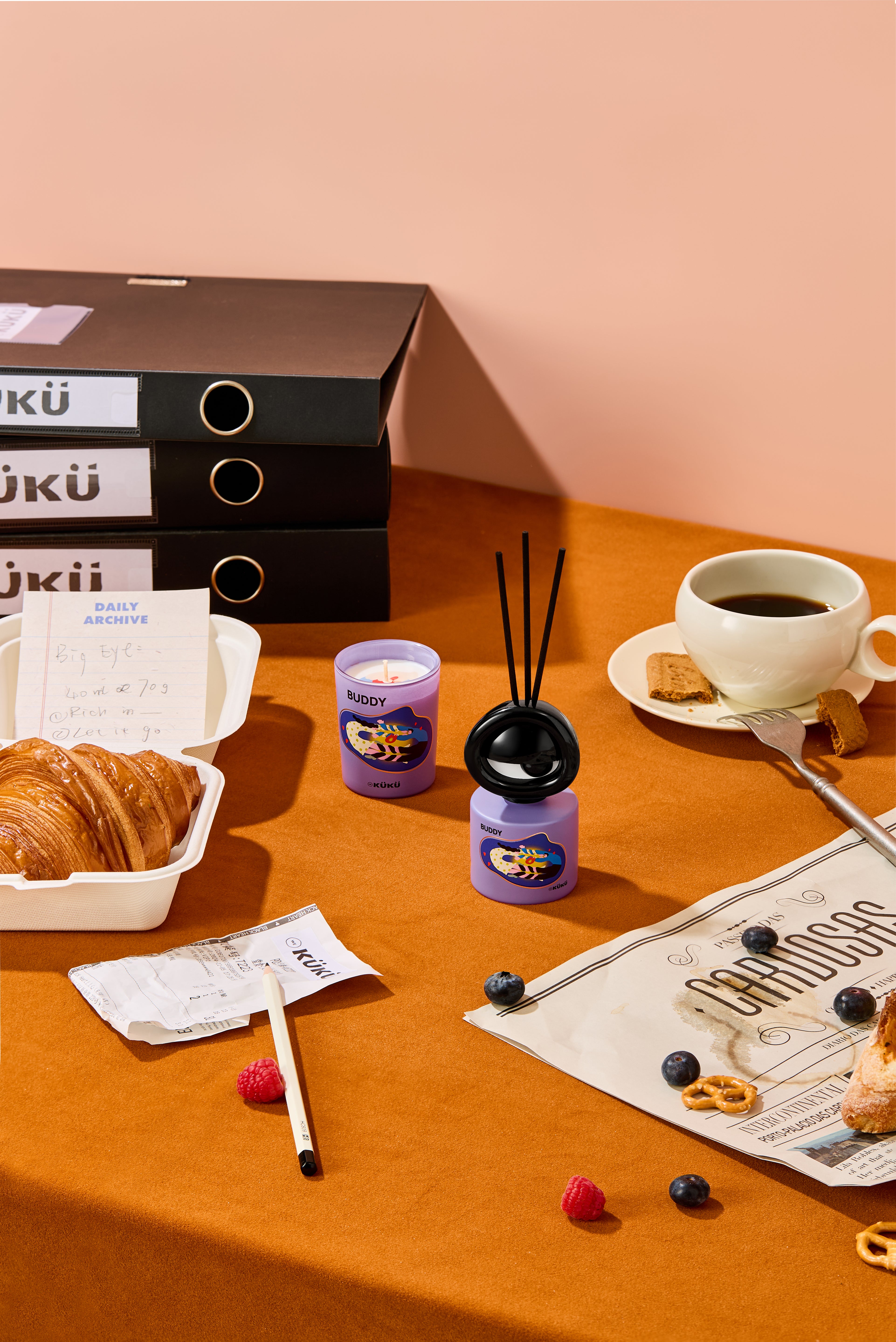 BIG EYE Scented Candle & Fragrance Diffuser - Buddy(Cassis)