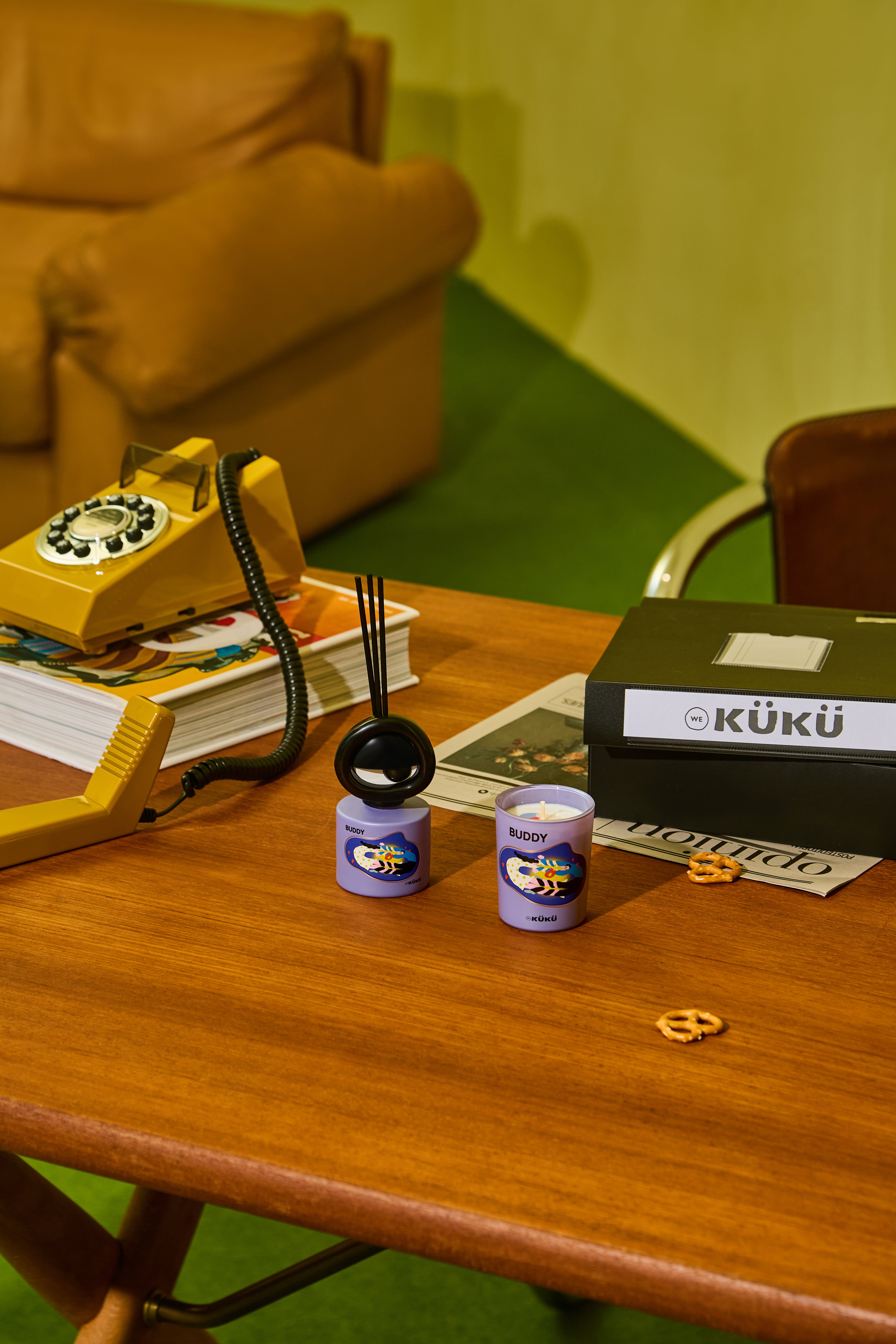 BIG EYE Scented Candle & Fragrance Diffuser - Buddy(Cassis)